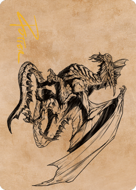 Ancient Silver Dragon Art Card (47) (Gold-Stamped Signature) [Commander Legends: Battle for Baldur's Gate Art Series] | Arkham Games and Comics