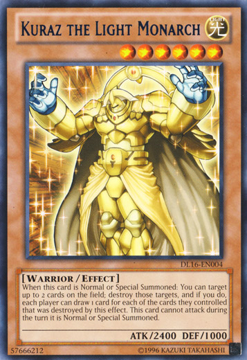 Kuraz the Light Monarch (Blue) [DL16-EN004] Rare | Arkham Games and Comics