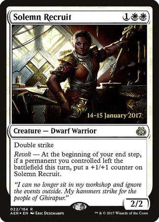 Solemn Recruit [Aether Revolt Promos] | Arkham Games and Comics