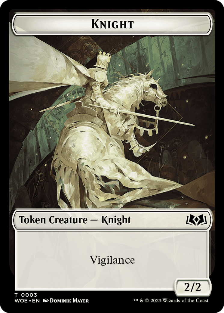 Knight Token [Wilds of Eldraine Tokens] | Arkham Games and Comics