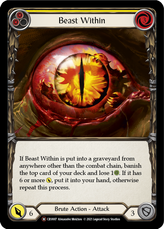 Beast Within [U-CRU007] (Crucible of War Unlimited)  Unlimited Rainbow Foil | Arkham Games and Comics