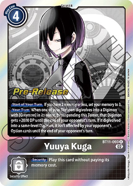 Yuuya Kuga [BT11-093] [Dimensional Phase Pre-Release Promos] | Arkham Games and Comics