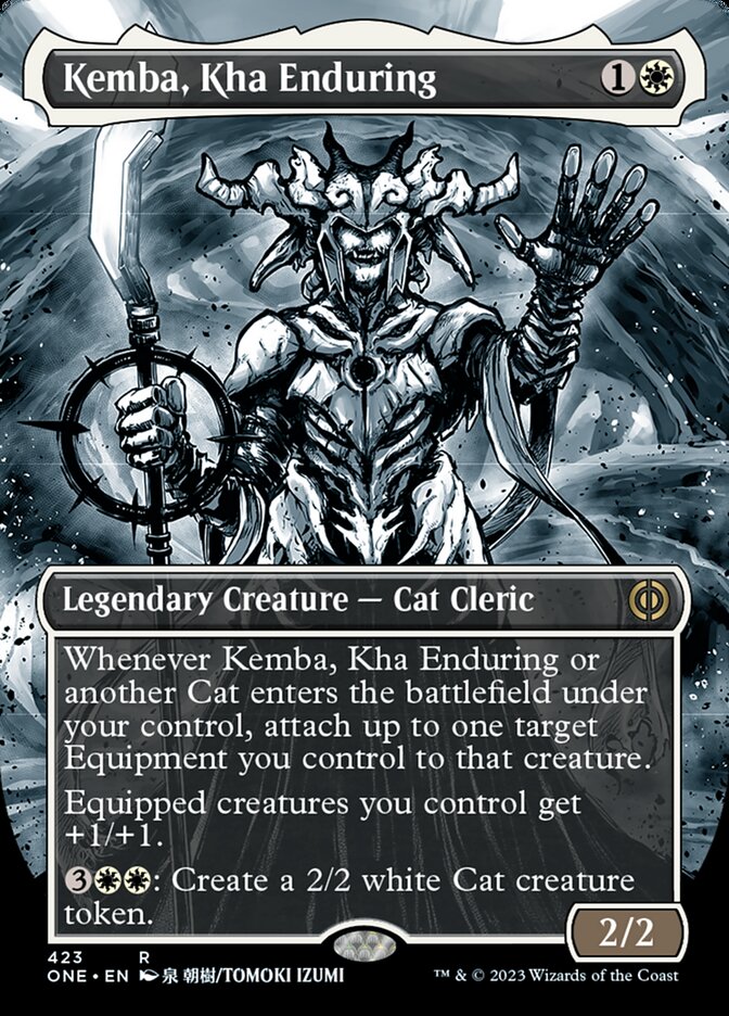 Kemba, Kha Enduring (Borderless Manga Step-and-Compleat Foil) [Phyrexia: All Will Be One] | Arkham Games and Comics