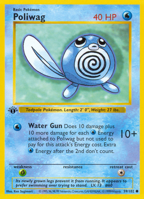 Poliwag (59/102) (Shadowless) [Base Set 1st Edition] | Arkham Games and Comics