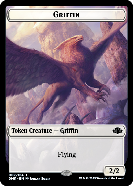 Elephant // Griffin Double-Sided Token [Dominaria Remastered Tokens] | Arkham Games and Comics