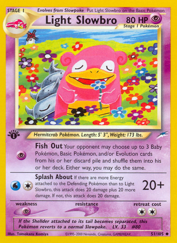 Light Slowbro (51/105) [Neo Destiny 1st Edition] | Arkham Games and Comics