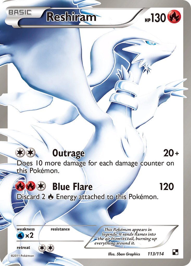 Reshiram (113/114) [Black & White: Base Set] | Arkham Games and Comics