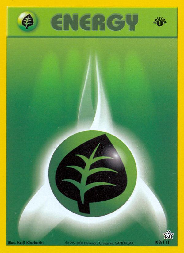 Grass Energy (108/111) [Neo Genesis 1st Edition] | Arkham Games and Comics