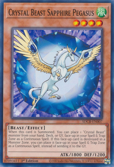 Crystal Beast Sapphire Pegasus [SDCB-EN007] Common | Arkham Games and Comics