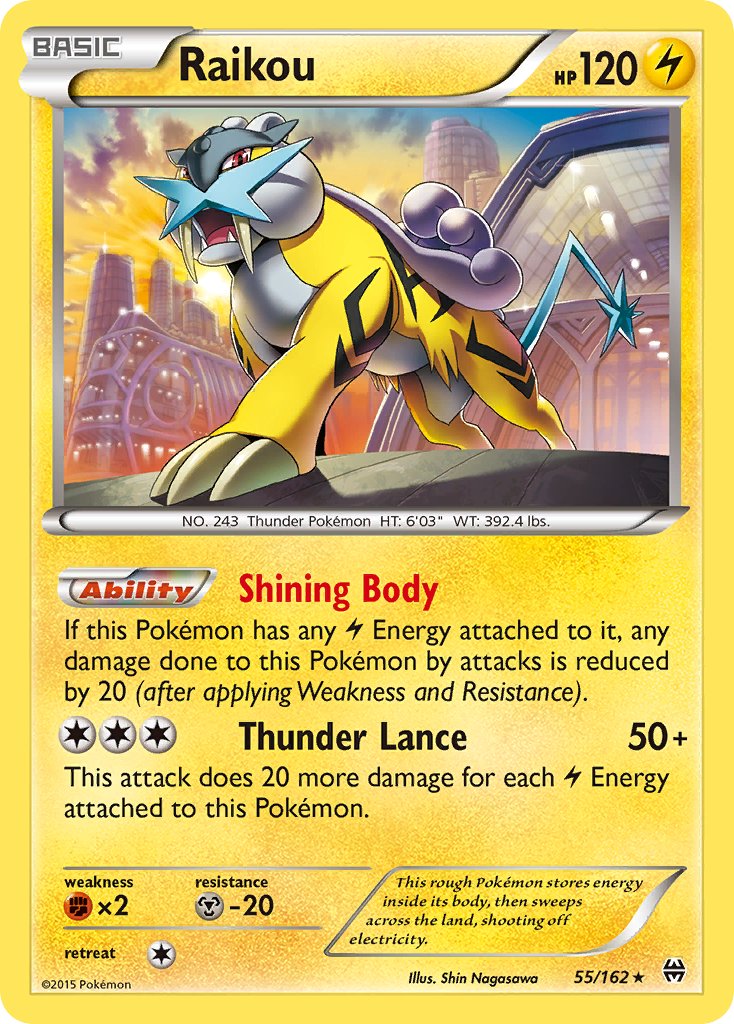 Raikou (55/162) (Cosmos Holo) (Blister Exclusive) [XY: BREAKthrough] | Arkham Games and Comics