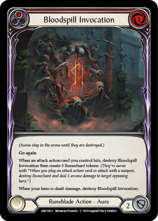 Bloodspill Invocation (Red) [ARC106-C] (Arcane Rising)  1st Edition Normal | Arkham Games and Comics