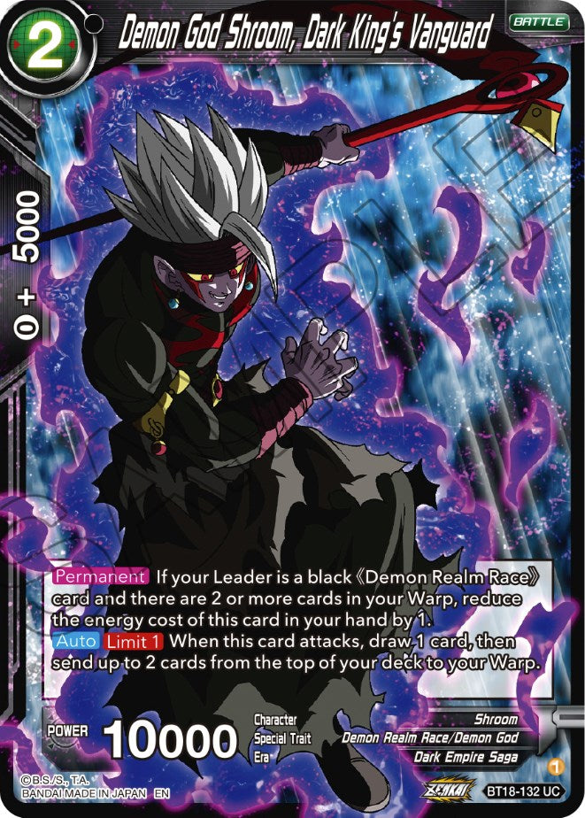 Demon God Shroom, Dark King's Vanguard (BT18-132) [Dawn of the Z-Legends] | Arkham Games and Comics