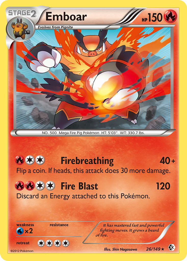 Emboar (26/149) [Black & White: Boundaries Crossed] | Arkham Games and Comics