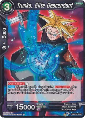 Trunks, Elite Descendant (BT10-130) [Rise of the Unison Warrior 2nd Edition] | Arkham Games and Comics