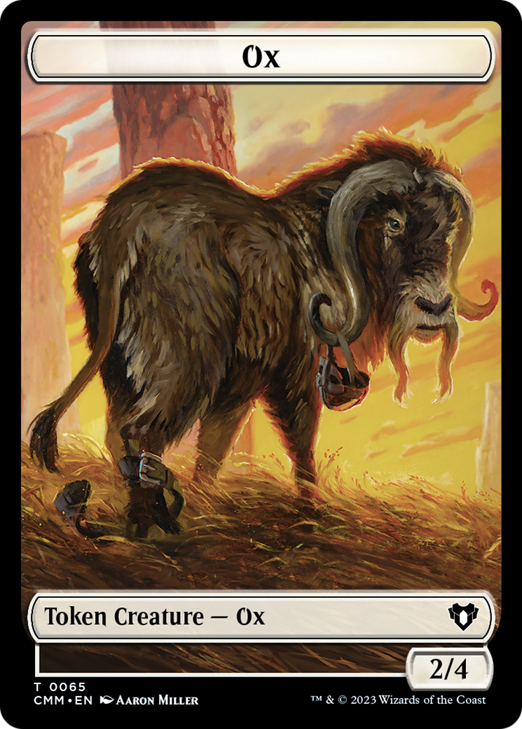 Phyrexian Golem // Ox Double-Sided Token [Commander Masters Tokens] | Arkham Games and Comics