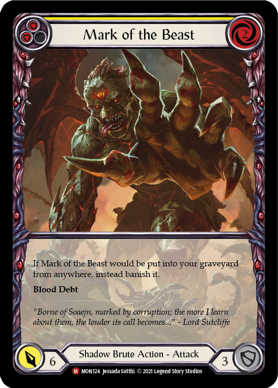 Mark of the Beast (Extended Art) [MON124-EA] (Monarch)  1st Edition Rainbow Foil | Arkham Games and Comics