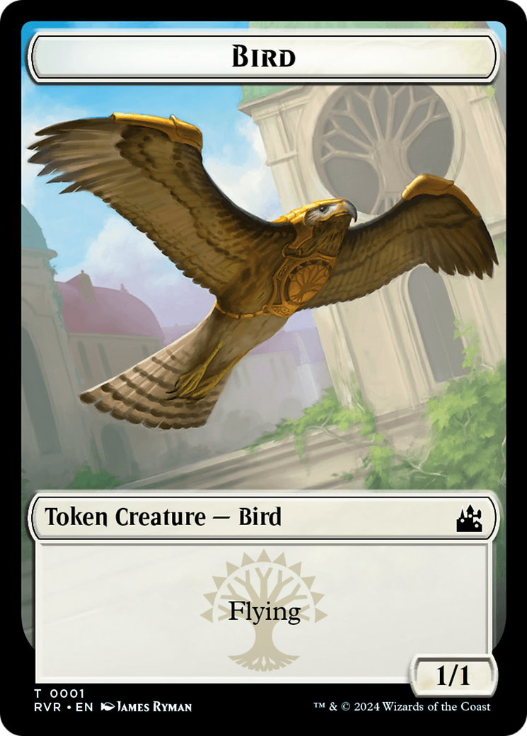 Bird // Angel (0003) Double-Sided Token [Ravnica Remastered Tokens] | Arkham Games and Comics