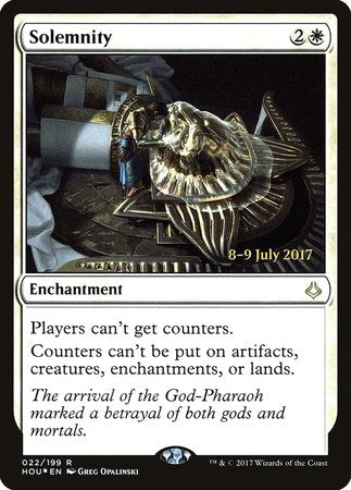 Solemnity [Hour of Devastation Promos] | Arkham Games and Comics