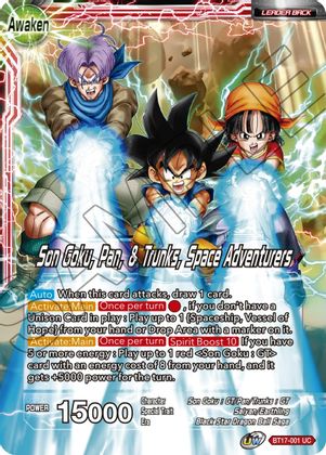 Son Goku // Son Goku, Pan, and Trunks, Space Adventurers (BT17-001) [Ultimate Squad] | Arkham Games and Comics