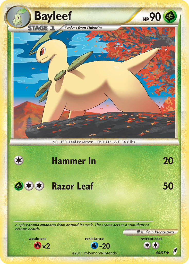 Bayleef (40/95) [HeartGold & SoulSilver: Call of Legends] | Arkham Games and Comics