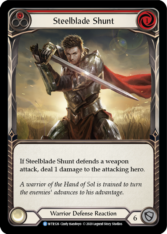 Steelblade Shunt (Red) [U-WTR126] (Welcome to Rathe Unlimited)  Unlimited Rainbow Foil | Arkham Games and Comics