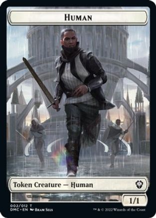 Human // Snake Double-Sided Token [Dominaria United Commander Tokens] | Arkham Games and Comics