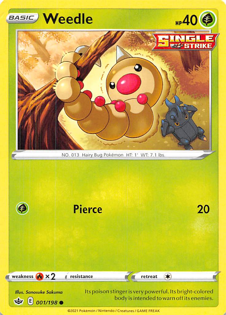 Weedle (001/198) [Sword & Shield: Chilling Reign] | Arkham Games and Comics