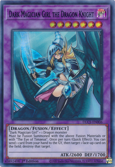 Dark Magician Girl the Dragon Knight (Green) [DLCS-EN006] Ultra Rare | Arkham Games and Comics