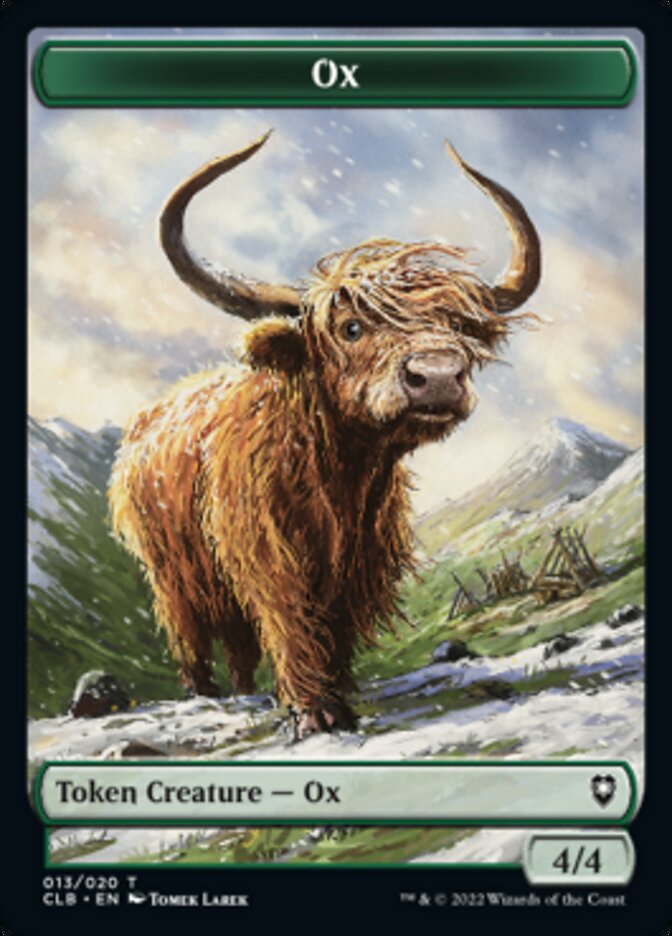 Ox Token [Commander Legends: Battle for Baldur's Gate Tokens] | Arkham Games and Comics