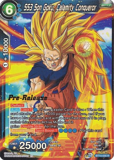 SS3 Son Goku, Calamity Conqueror (BT14-035) [Cross Spirits Prerelease Promos] | Arkham Games and Comics