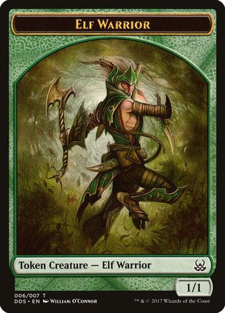 Elf Warrior Token [Duel Decks: Mind vs. Might Tokens] | Arkham Games and Comics