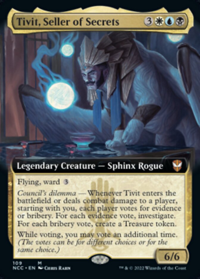 Tivit, Seller of Secrets (Extended Art) [Streets of New Capenna Commander] | Arkham Games and Comics