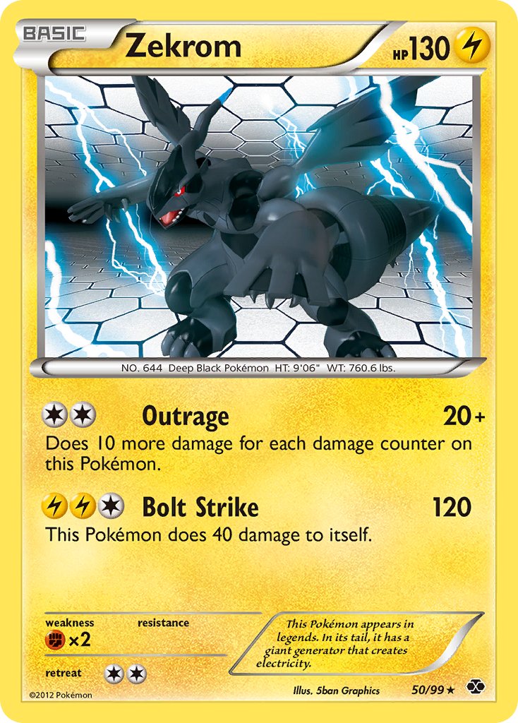 Zekrom (50/99) (Theme Deck Exclusive) [Black & White: Next Destinies] | Arkham Games and Comics