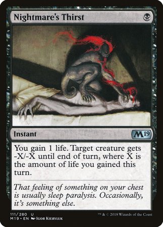 Nightmare's Thirst [Core Set 2019] | Arkham Games and Comics