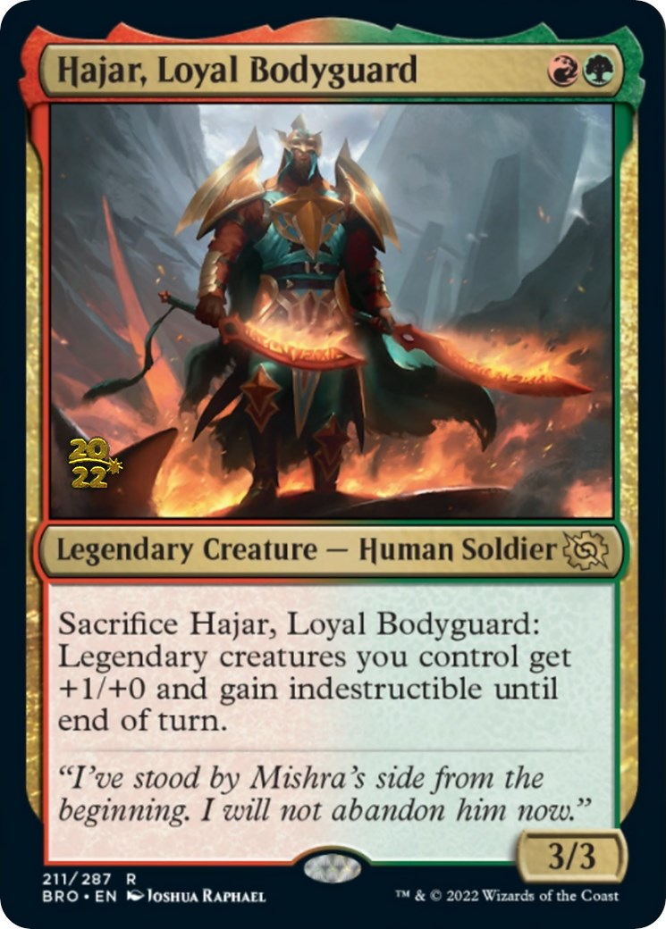 Hajar, Loyal Bodyguard [The Brothers' War: Prerelease Promos] | Arkham Games and Comics