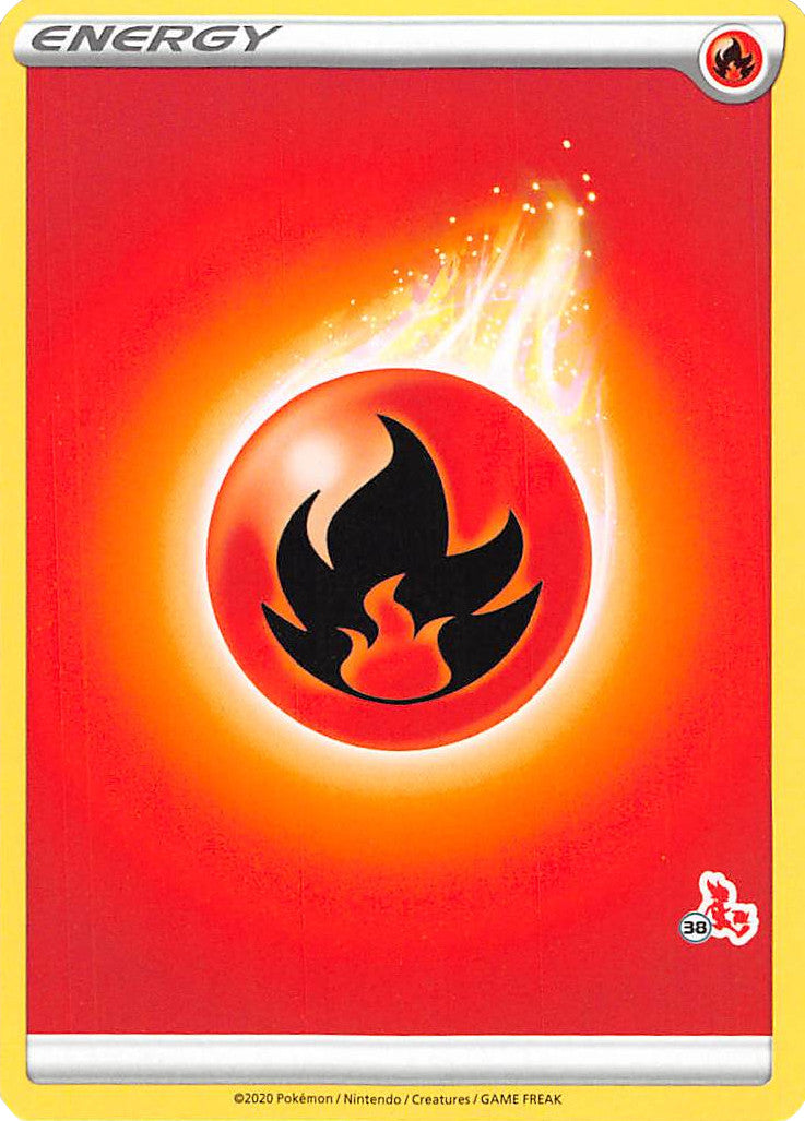 Fire Energy (Cinderace Stamp #38) [Battle Academy 2022] | Arkham Games and Comics