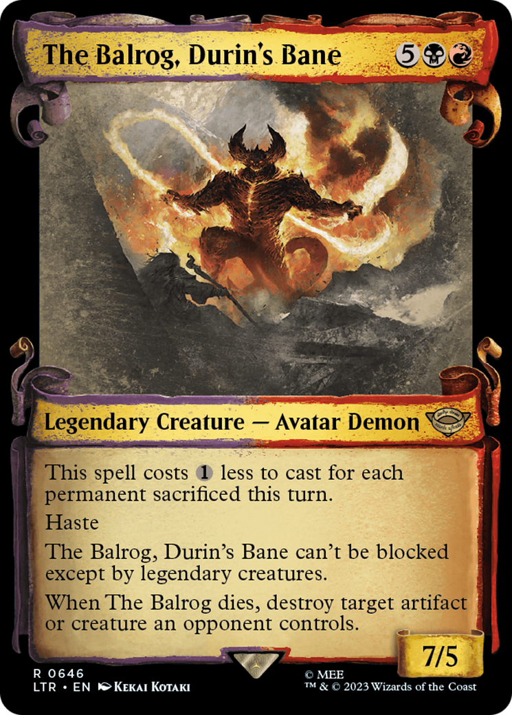 The Balrog, Durin's Bane [The Lord of the Rings: Tales of Middle-Earth Showcase Scrolls] | Arkham Games and Comics