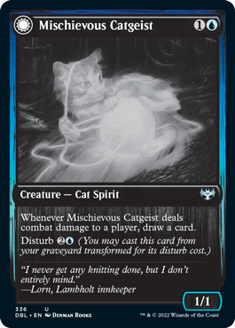 Mischievous Catgeist // Catlike Curiosity [Innistrad: Double Feature] | Arkham Games and Comics