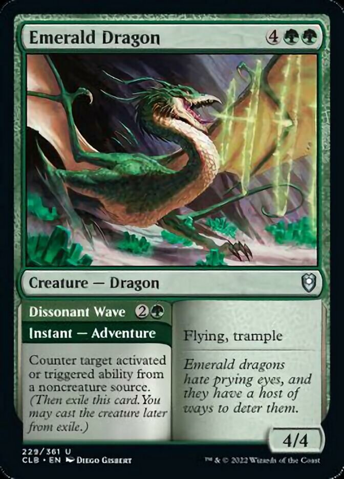 Emerald Dragon // Dissonant Wave [Commander Legends: Battle for Baldur's Gate] | Arkham Games and Comics