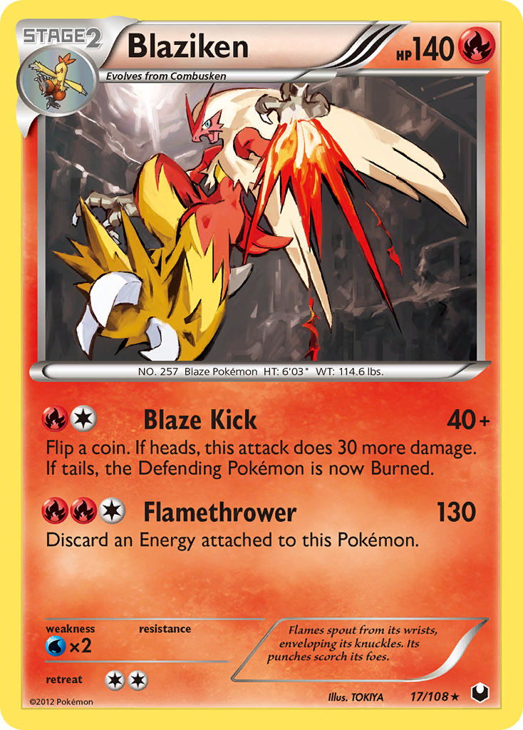 Blaziken (17/108) [Black & White: Dark Explorers] | Arkham Games and Comics