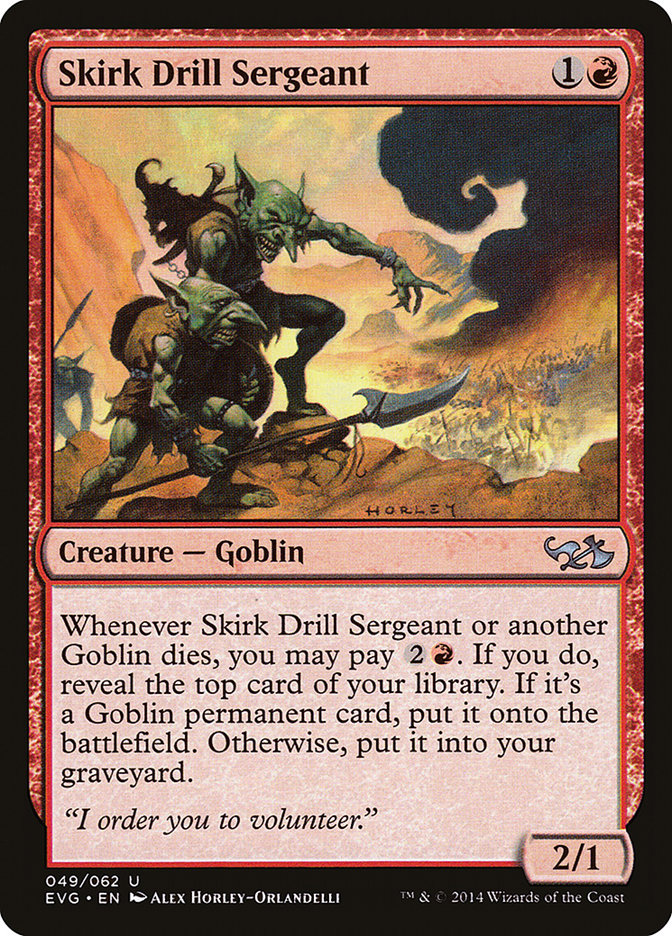 Skirk Drill Sergeant (Elves vs. Goblins) [Duel Decks Anthology] | Arkham Games and Comics