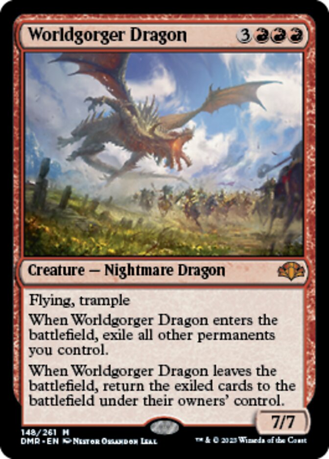 Worldgorger Dragon [Dominaria Remastered] | Arkham Games and Comics