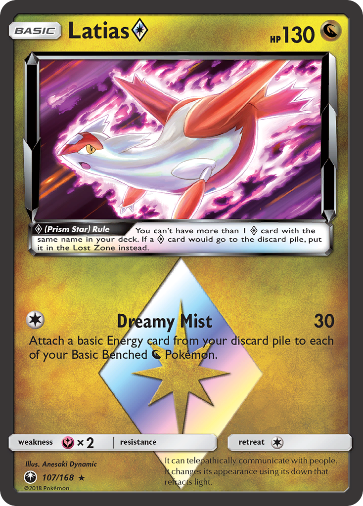 Latias (107/168) (Prism Star) [Sun & Moon: Celestial Storm] | Arkham Games and Comics