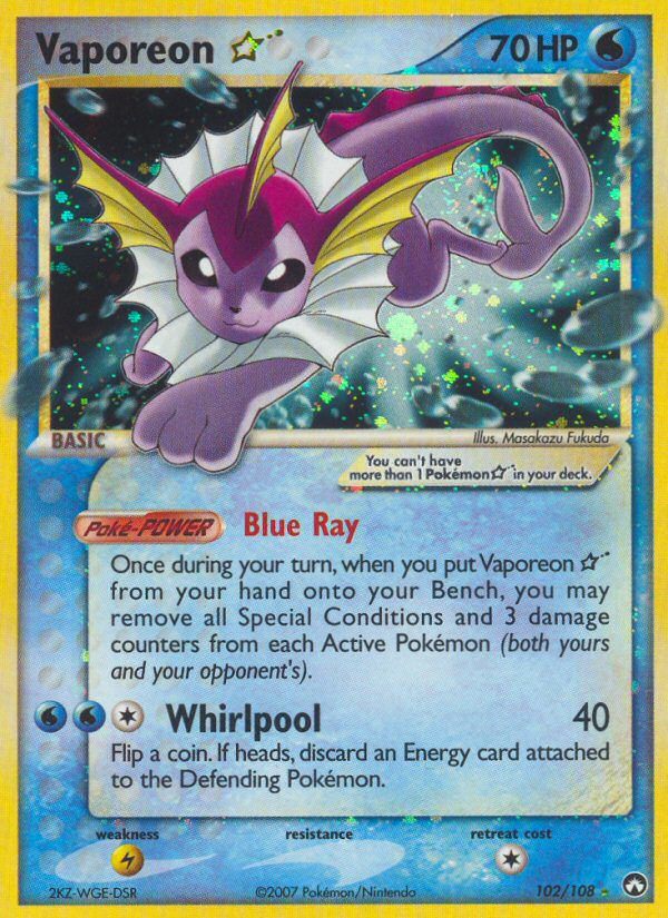Vaporeon Star (102/108) [EX: Power Keepers] | Arkham Games and Comics
