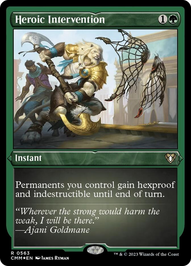 Heroic Intervention (Foil Etched) [Commander Masters] | Arkham Games and Comics