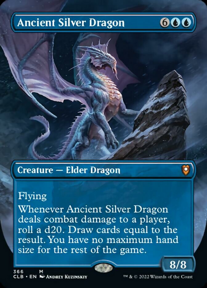 Ancient Silver Dragon (Borderless Alternate Art) [Commander Legends: Battle for Baldur's Gate] | Arkham Games and Comics