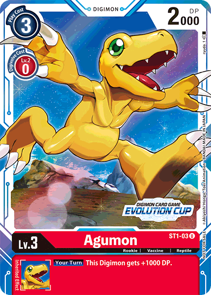 Agumon [ST1-03] (Evolution Cup) [Starter Deck: Gaia Red Promos] | Arkham Games and Comics