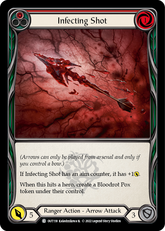 Infecting Shot (Red) [OUT118] (Outsiders)  Rainbow Foil | Arkham Games and Comics