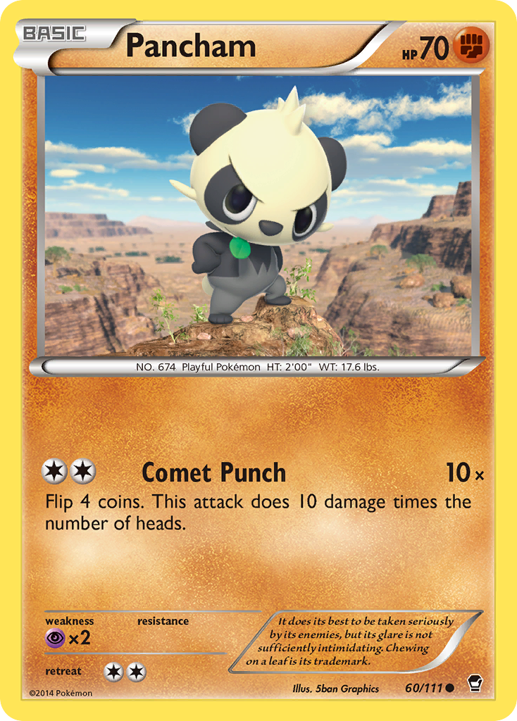 Pancham (60/111) [XY: Furious Fists] | Arkham Games and Comics