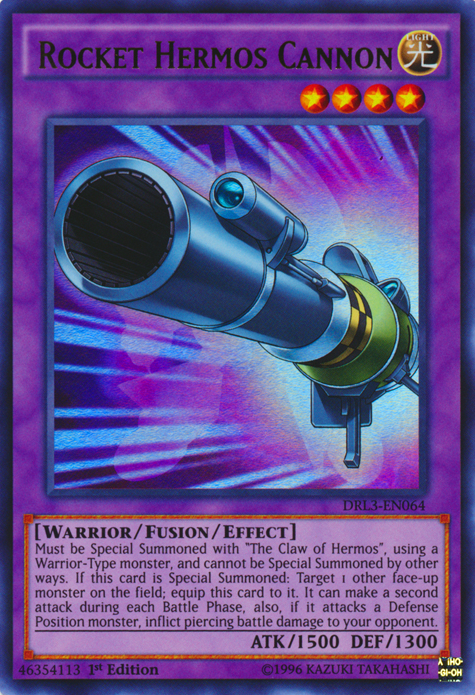 Rocket Hermos Cannon [DRL3-EN064] Ultra Rare | Arkham Games and Comics